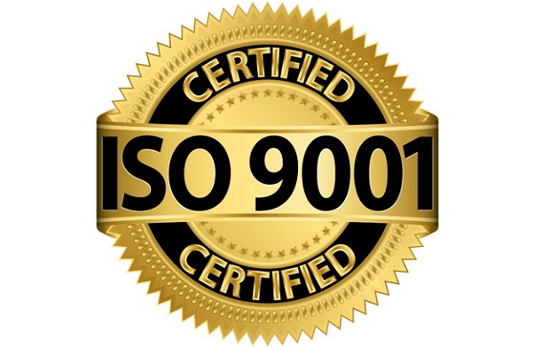 ISO certified certificate